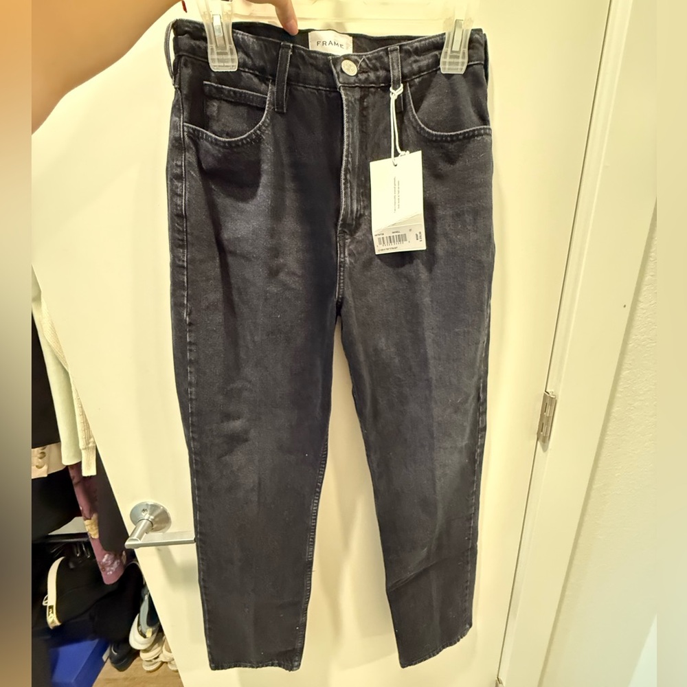 FRAME Jeans Inkwell Straight Black High waisted